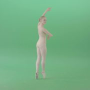 Ballet-dancer-woman-spinning-in-body-color-outfit-isolated-on-green-screen-4K-Video-Footage-1920_008 Green Screen Stock