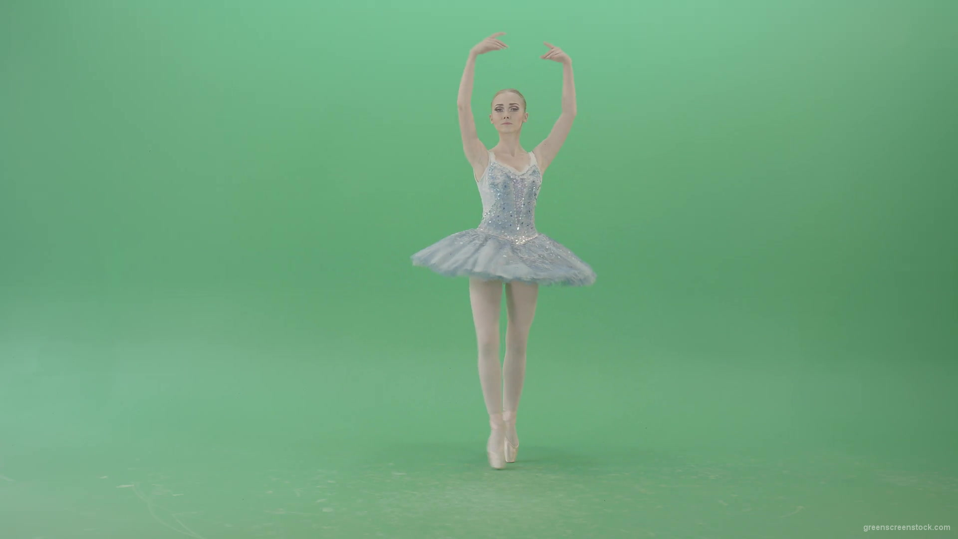vj video background Beauty-blonde-ballerin-ballet-dancing-girl-in-blue-dress-spinning-over-green-screen-4K-Video-Footag-30fps-1920_003
