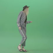 Blonde-Girl-in-Royal-dress-and-black-hat-dancing-house-and-chilling-in-green-screen-studio-4K-Video-Footage-1920_009 Green Screen Stock