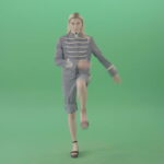 vj video background Blonde-Woman-in-blue-military-royal-empire-uniform-marching-on-green-screen-4K-Video-Footage-1920_003
