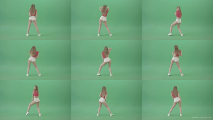 Bootie-shake-waving-ass-girl-dancing-twerk-on-green-screen-4K-Video-Footage-1920 Green Screen Stock