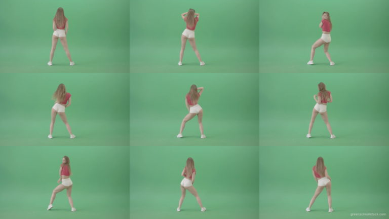 Bootie-shake-waving-ass-girl-dancing-twerk-on-green-screen-4K-Video-Footage-1920 Green Screen Stock