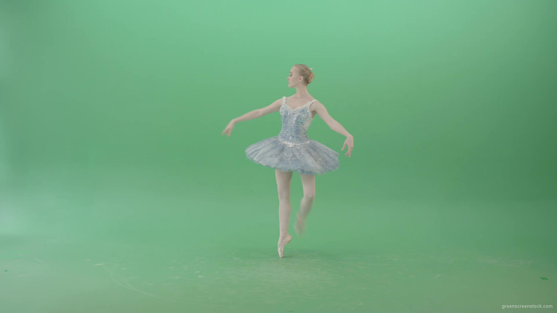 Christmas-story-baller-dancing-girl-in-blue-ballerin-dress-performing-isolated-on-green-screen-4K-Video-Footage-1920_002 Green Screen Stock