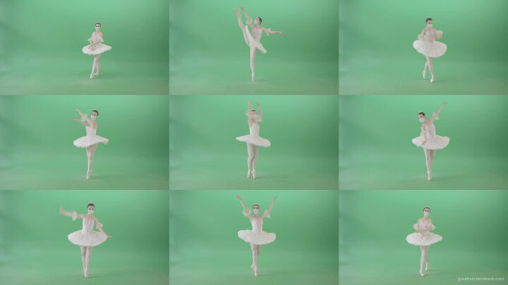 Dancing-ballerina-Girl-in-Ballet-Dress-and-Covid19-mask-dancing-isolated-on-green-screen-4K-Video-Footage--1920 Green Screen Stock