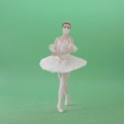 Dancing-ballerina-Girl-in-Ballet-Dress-and-Covid19-mask-dancing-isolated-on-green-screen-4K-Video-Footage--1920_009 Green Screen Stock