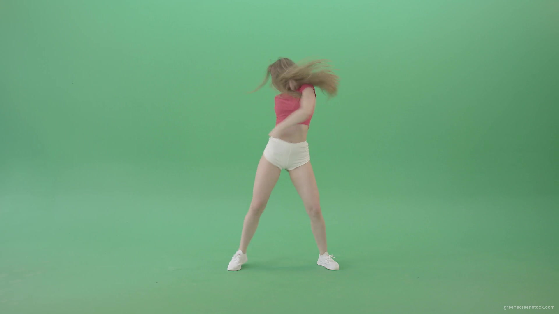 Energy-Girl-dancing-Twerk-and-Hip-Hop-Dance-isolated-on-Green-Screen-4K-Video-Footage-1920_006 Green Screen Stock