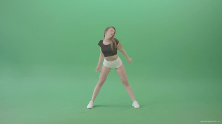 vj video background European-girl-dancing-hip-hop-twerk-dance-isolated-on-green-screen-4K-Video-Footage-1920_003