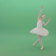 Fashion-snow-white-ballet-dancing-girl-showing-swan-lake-dance-isolated-on-Green-Screen-4K-Video-Footage-1920_008 Green Screen Stock