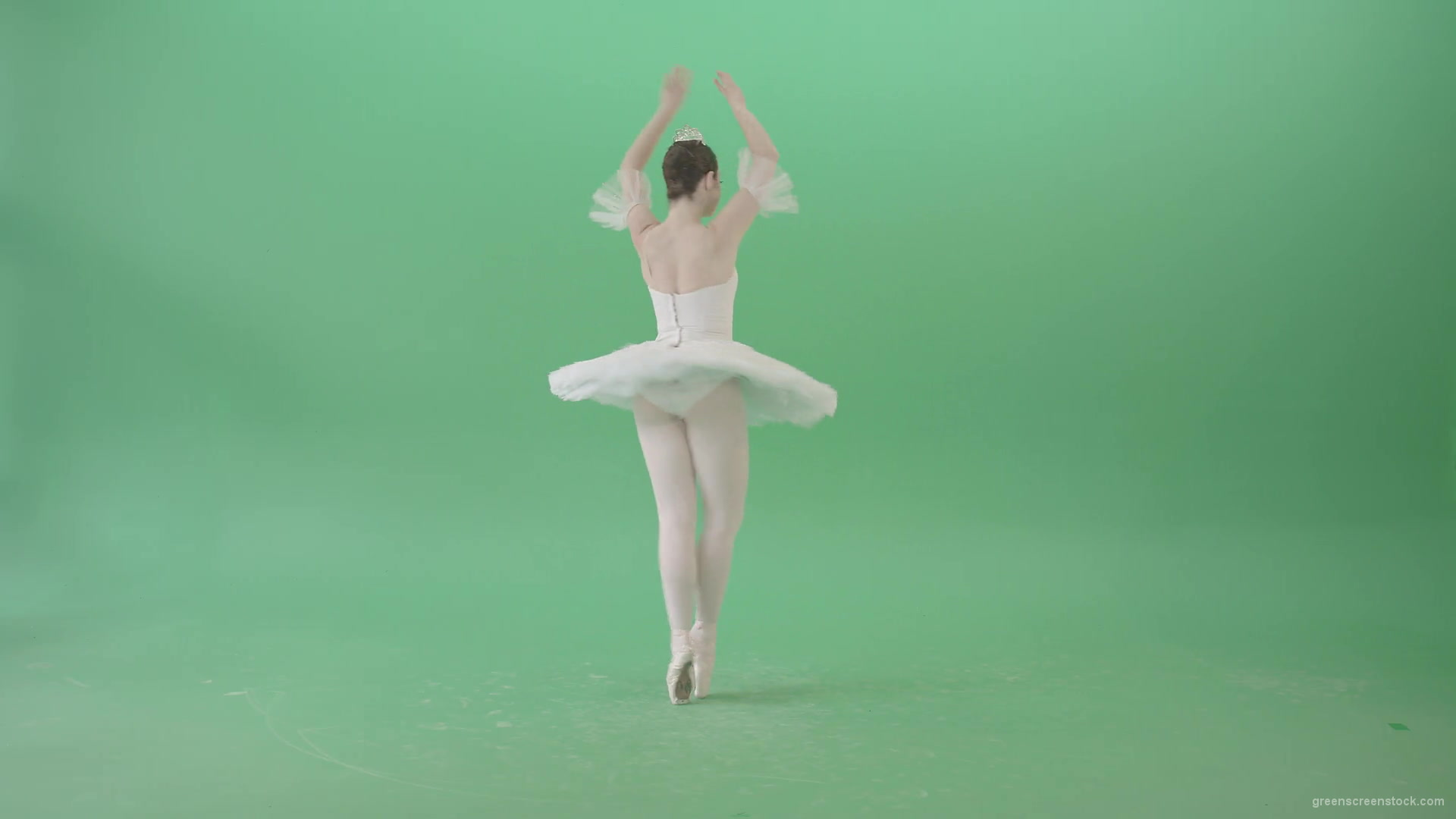 Girl-in-ballet-white-dress-performs-in-green-screen-studio-spinning-elegant-4K-Video-Footage-1920_002 Green Screen Stock