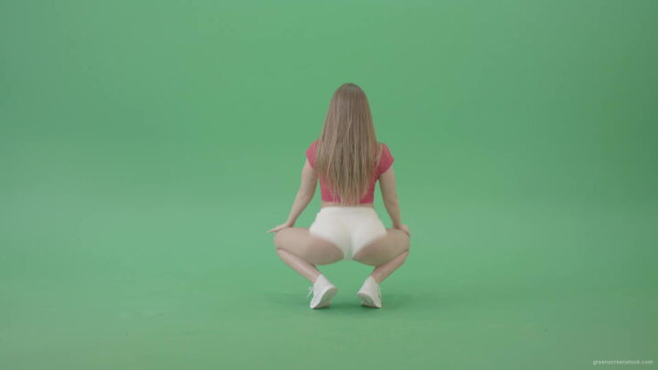 vj video background Girl-in-red-t-shirt-shaking-ass-in-twerk-style-dance-in-green-screen-studio-4k-Video-Footage-1920_003