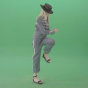 Girl-in-side-view-and-empire-army-uniform-marching-in-green-screen-studio-4K-Video-Footage-1920_008 Green Screen Stock