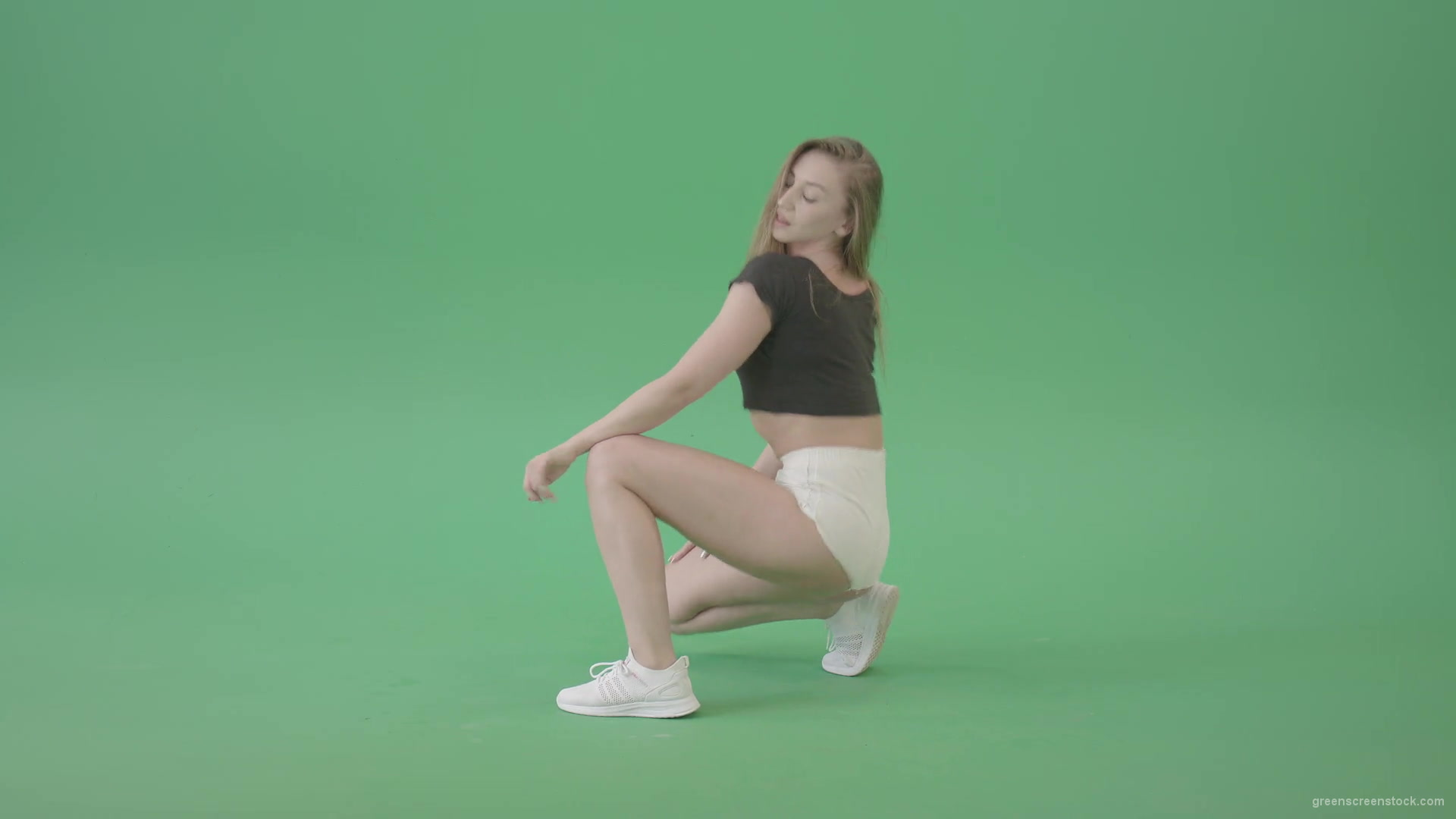 vj video background Girl-in-sitting-pose-twerking-shaking-ass-isolated-on-green-screen-4K-Video-Footage-1920_003