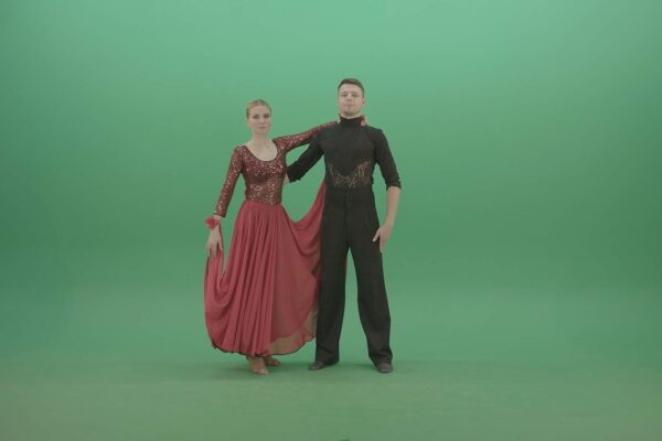 Latino-Dancing-couple-on-Green-Screen-Video-Footage-4K