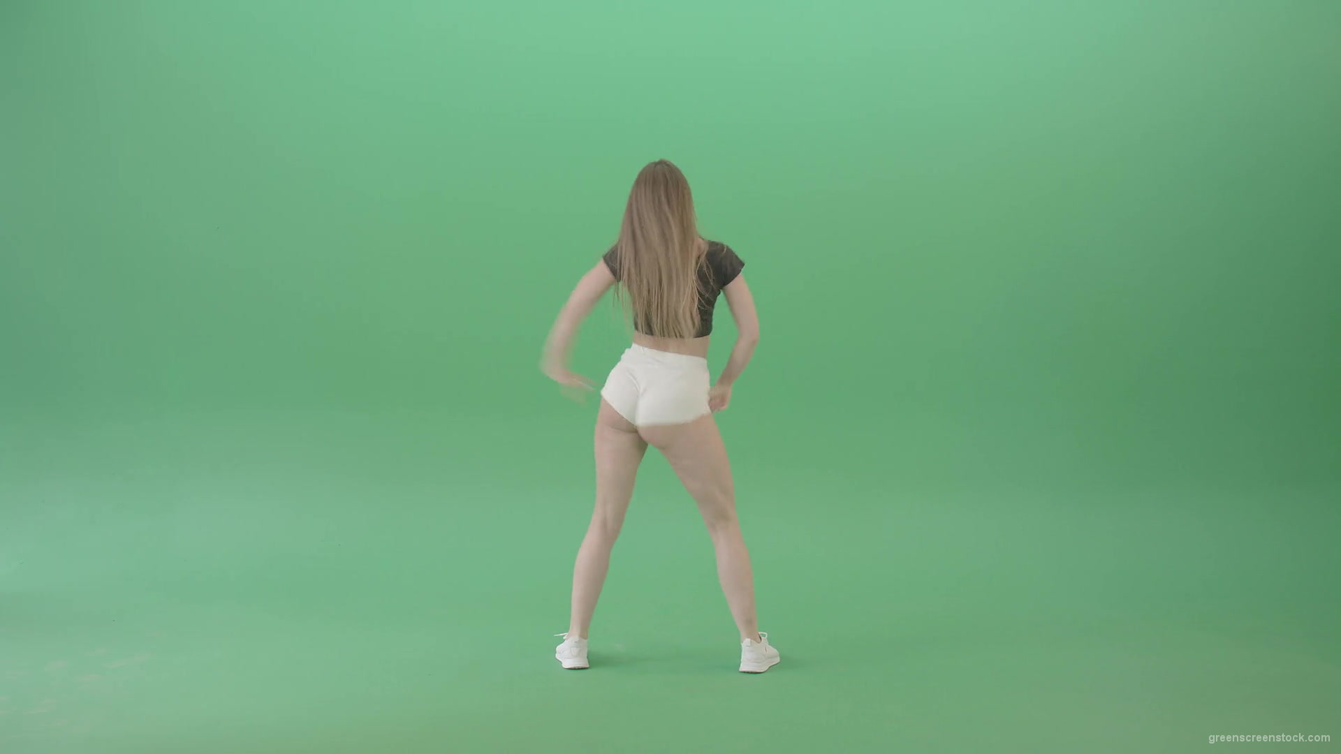 Long-dancing-Video-Footage-of-Twerking-Girl-shaking-ass-and-dancing-over-Green-Screen-1920_007 Green Screen Stock