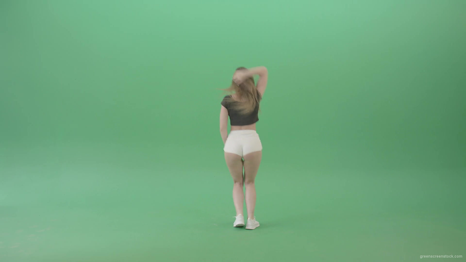 Long-dancing-Video-Footage-of-Twerking-Girl-shaking-ass-and-dancing-over-Green-Screen-1920_009 Green Screen Stock