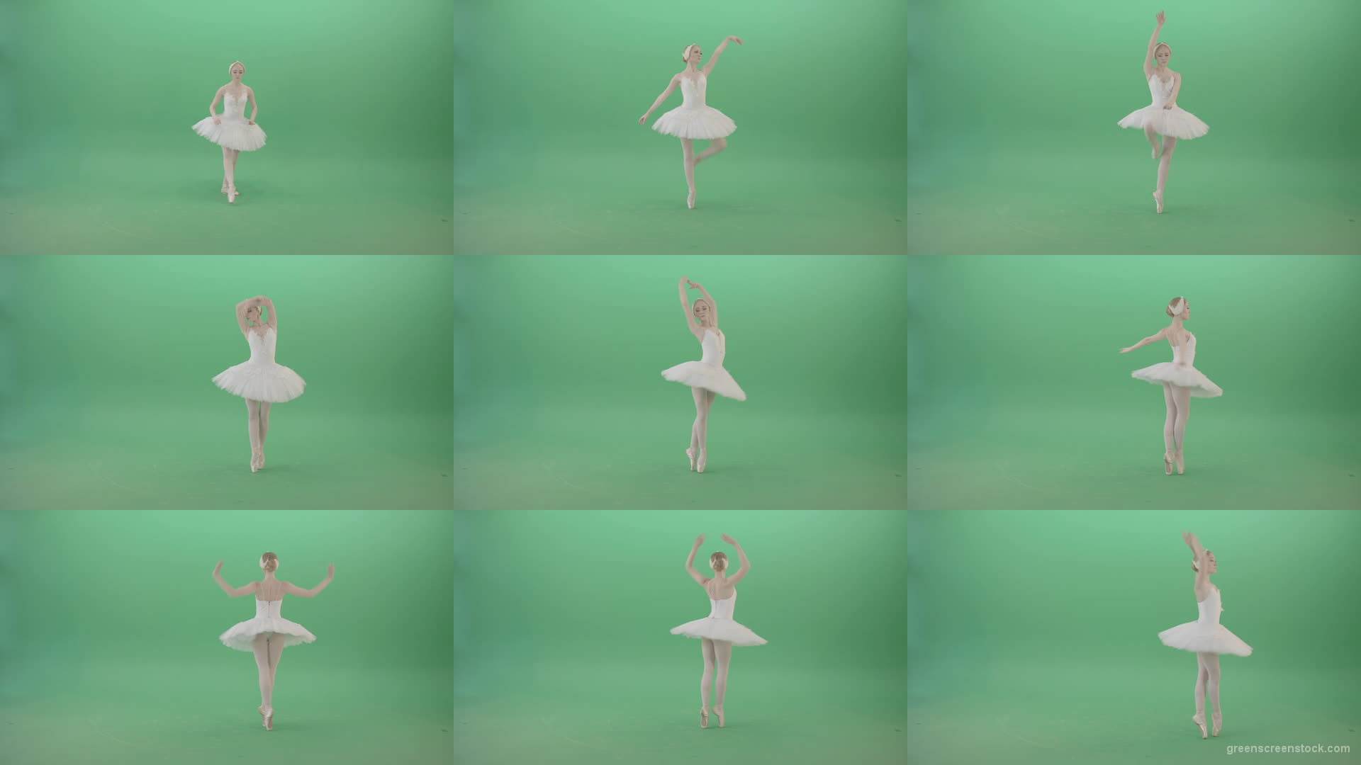 Prima-ballerina-ballet-girl-elegant-dancing-and-spinning-on-green-screen-4K-Video-Footage-1920 Green Screen Stock