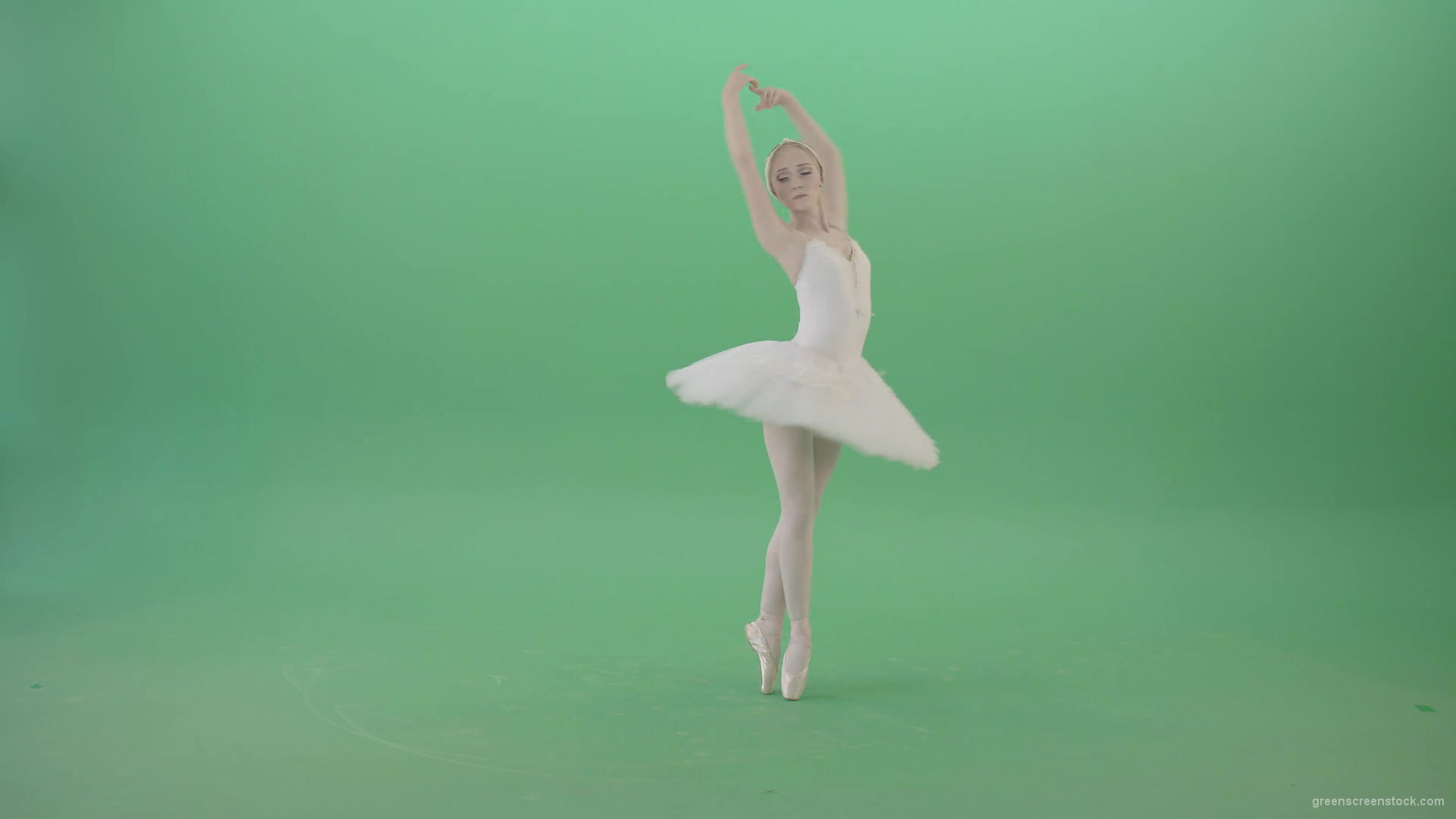 Prima-ballerina-ballet-girl-elegant-dancing-and-spinning-on-green-screen-4K-Video-Footage-1920_005 Green Screen Stock