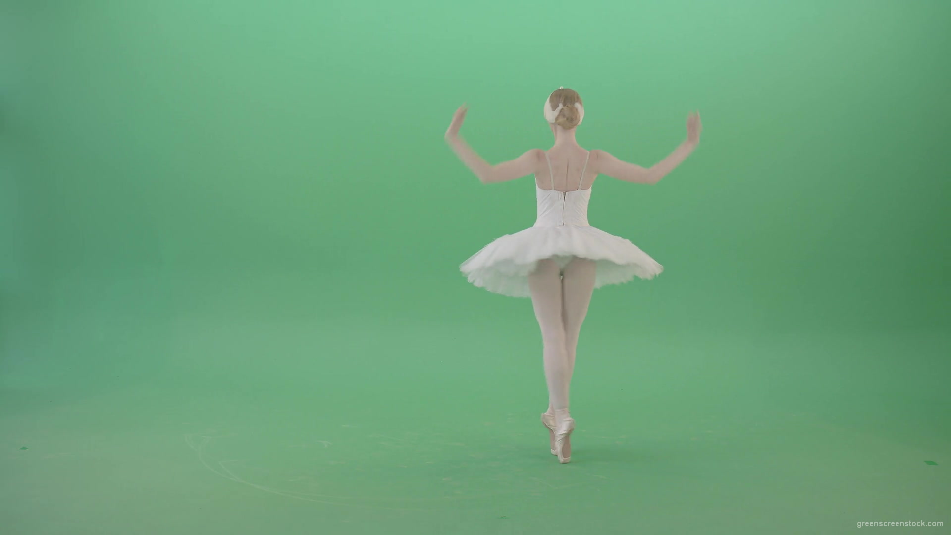 Prima-ballerina-ballet-girl-elegant-dancing-and-spinning-on-green-screen-4K-Video-Footage-1920_007 Green Screen Stock