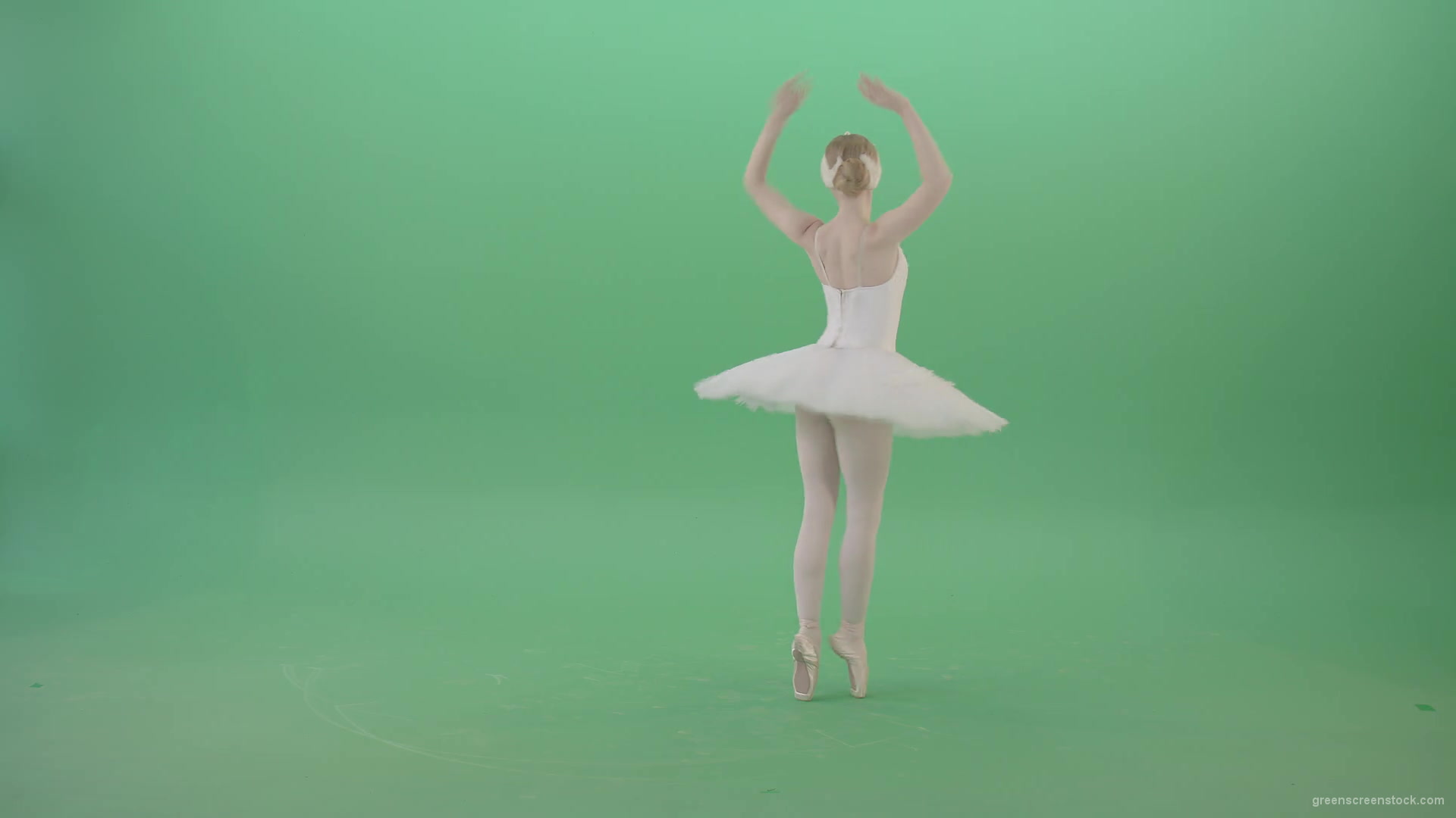 Prima-ballerina-ballet-girl-elegant-dancing-and-spinning-on-green-screen-4K-Video-Footage-1920_008 Green Screen Stock