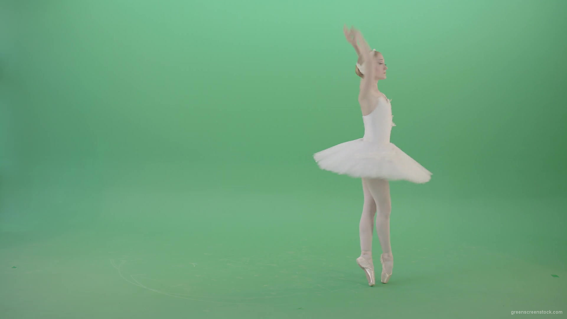 Prima-ballerina-ballet-girl-elegant-dancing-and-spinning-on-green-screen-4K-Video-Footage-1920_009 Green Screen Stock