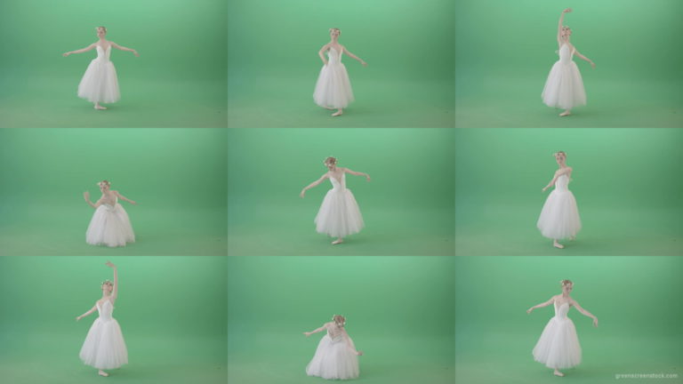 Sensuality-Choreographer-making-regards-in-white-dress-amazing-ballet-girl-isolated-on-green-screen-4K-Video-Footage-1920 Green Screen Stock