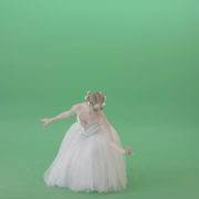 Sensuality-Choreographer-making-regards-in-white-dress-amazing-ballet-girl-isolated-on-green-screen-4K-Video-Footage-1920_008 Green Screen Stock