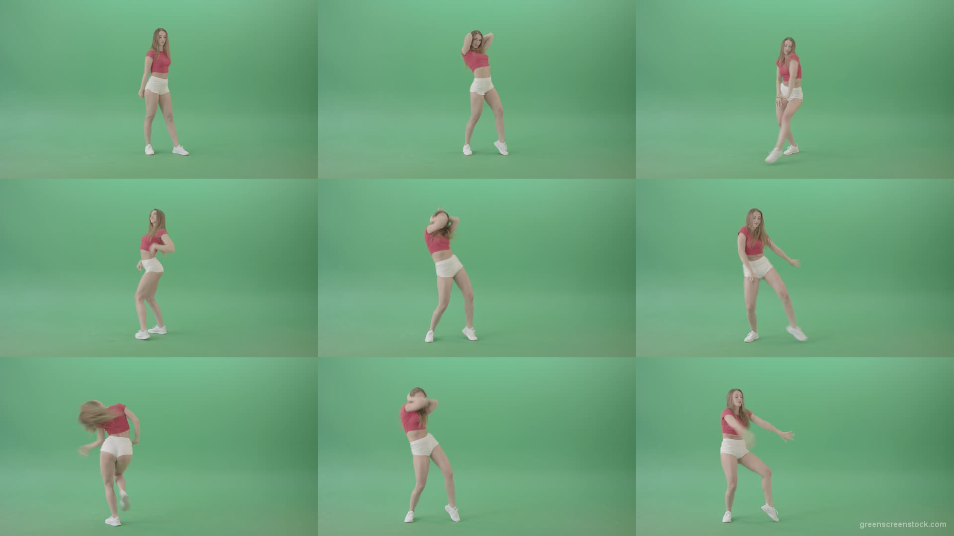 Sexy-erotic-dance-by-blondie-twerking-girl-over-green-screen-4K-Video-Clip-1920 Green Screen Stock