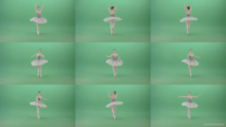 Smal-ballerina-girl-spinning-on-the-place-in-ballet-dance-art-on-green-screen-4K-Video-Footage-1920 Green Screen Stock