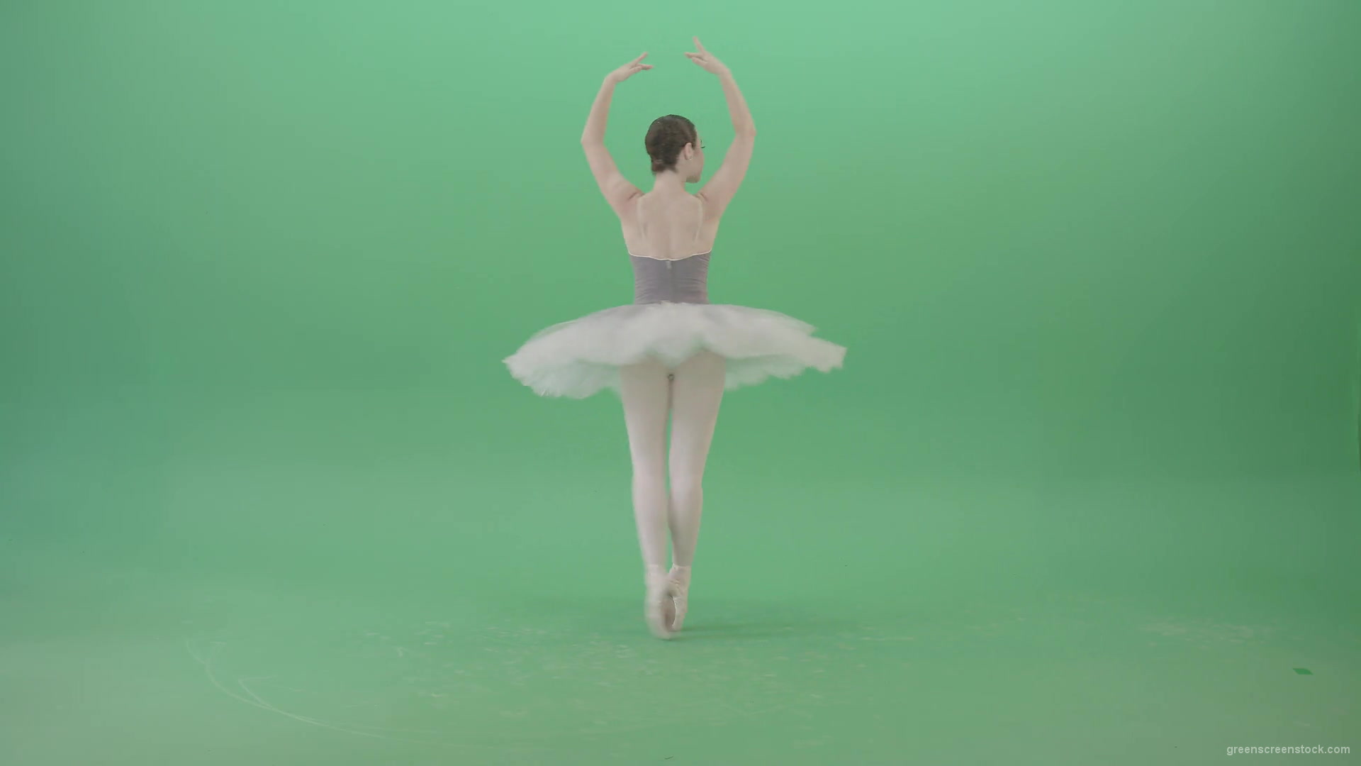 Smal-ballerina-girl-spinning-on-the-place-in-ballet-dance-art-on-green-screen-4K-Video-Footage-1920_002 Green Screen Stock