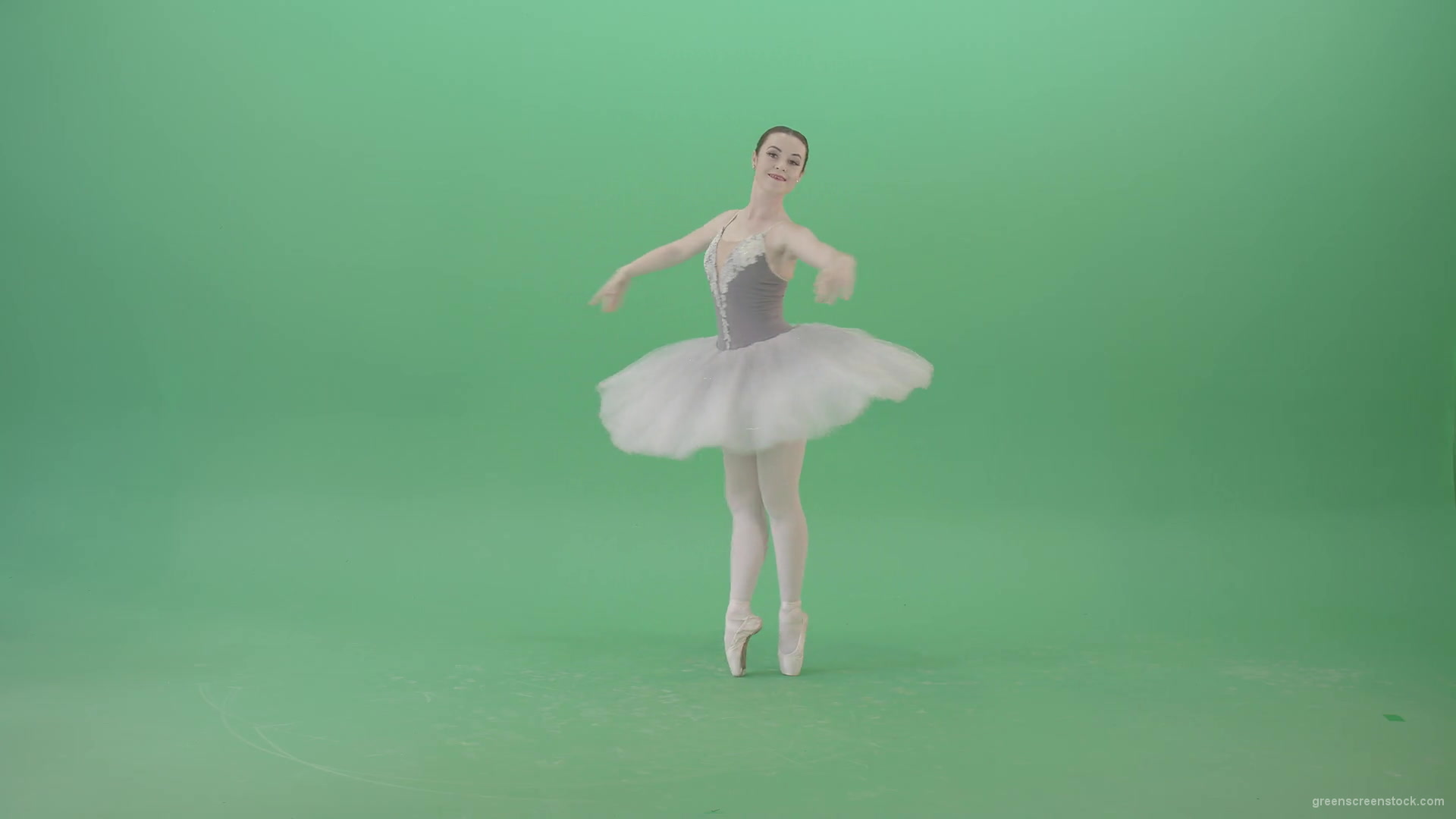 Smal-ballerina-girl-spinning-on-the-place-in-ballet-dance-art-on-green-screen-4K-Video-Footage-1920_004 Green Screen Stock