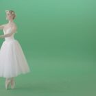 ballerina girl dance on green screen