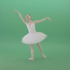 ballerina girl dance on green screen video footage