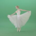 ballerina girl dance on green screen video footage
