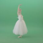 white swan ballet girl on green screen video