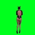 vj video background Back-Side-View-of-Jumping-Go-Go-Dancing-girl-in-bunny-black-mask-isolated-on-green-screen-4K-Video-Footage-1920_003