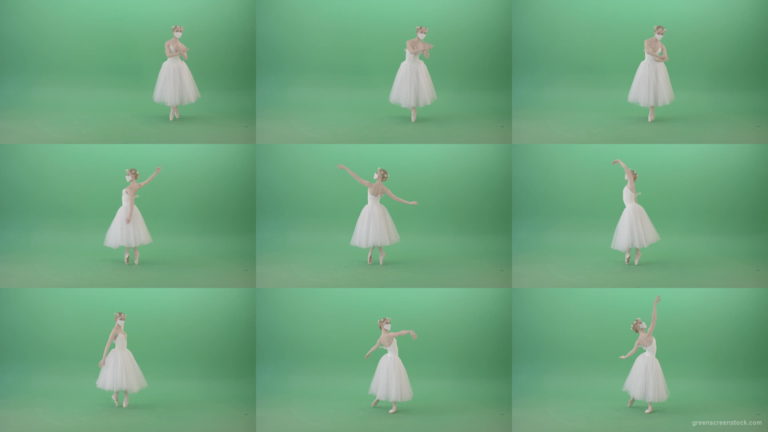 Ballet-Dance-young-woman-welcome-Corona-Virus-dancing-in-mask-isolated-on-green-screen-4K-Video-Footage-1920 Green Screen Stock