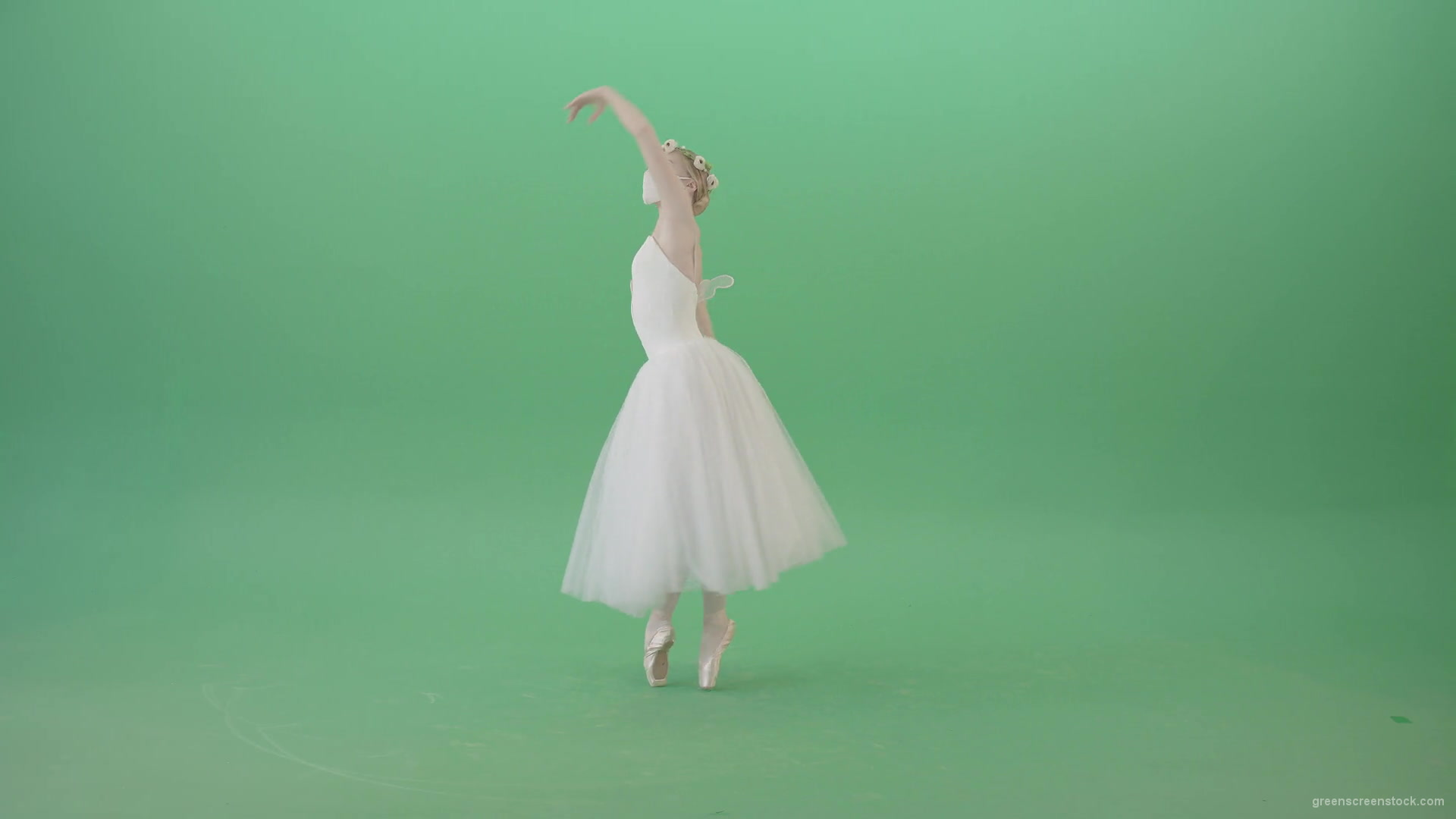 Ballet-Dance-young-woman-welcome-Corona-Virus-dancing-in-mask-isolated-on-green-screen-4K-Video-Footage-1920_006 Green Screen Stock