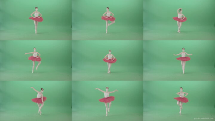 Ballet-Girl-in-Corona-Virus-Mask-Jumping-like-ballerina-isolated-on-green-screen-4K-Video-Footage-1920 Green Screen Stock