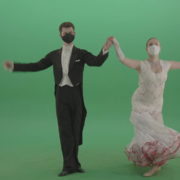 Ballroom-Dancers-Man-and-Woman-making-bowing-regards-and-welcome-Corona-Virus-on-green-screen-4K-Video-Footage-1920_008 Green Screen Stock