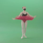 Blonde-Ballet-Girl-dancing-and-jumping-in-red-black-mask-isolated-on-green-screen-4K-Video-Footage--1920_002 Green Screen Stock