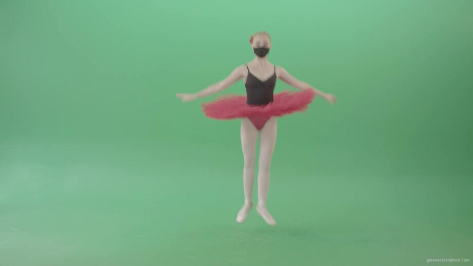 vj video background Blonde-Ballet-Girl-dancing-and-jumping-in-red-black-mask-isolated-on-green-screen-4K-Video-Footage--1920_003