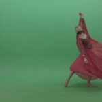 Blonde-Girl-in-red-Flamenco-Dress-makes-spinning-bowing-isolated-on-green-screen-4K-Video-Footage-1920_009 Green Screen Stock