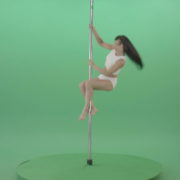 vj video background Dark-Hair-Girl-in-White-body-dress-underwear-spinning-on-the-pilon-showing-exotic-dance-over-green-screen-4K-Video-Footage-1920_003