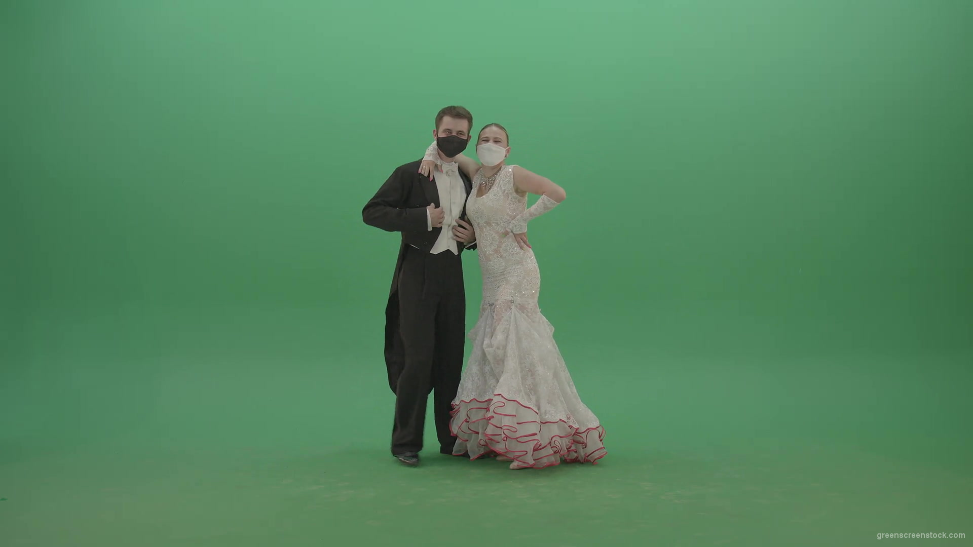 Funny-happy-balleroom-dancers-couple-chilling-and-laughing-on-green-screen-4K-Video-Footage-1920_004 Green Screen Stock