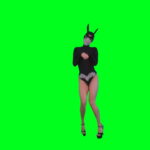 vj video background Go-Go-Dancing-Girl-in-Rabbit-Mask-jumping-in-black-costume-on-Green-Screen-4K-Video-Footage-1920_003
