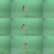 Pole-Dancing-Girl-waving-with-body-on-green-screen-4K-Video-Footage-1920 Green Screen Stock