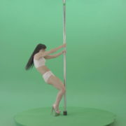 Pole-Dancing-Girl-waving-with-body-on-green-screen-4K-Video-Footage-1920_005 Green Screen Stock