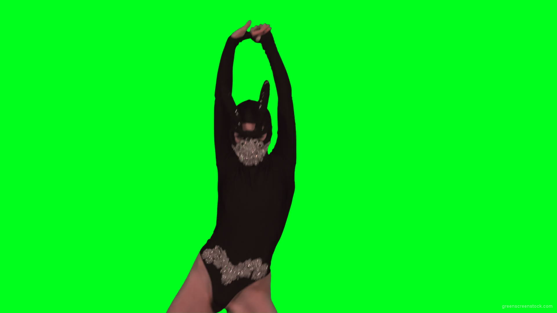 Rave-Calling-EDM-Go-Go-Dancing-Girl-performs-on-green-screen-4K-Video-Footage-1920_001 Green Screen Stock