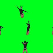 Sexy-bunny-girl-dance-performs-in-rabbit-costume-on-green-screen-4K-Video-Footage-1920 Green Screen Stock