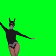 Sexy-bunny-girl-dance-performs-in-rabbit-costume-on-green-screen-4K-Video-Footage-1920_002 Green Screen Stock